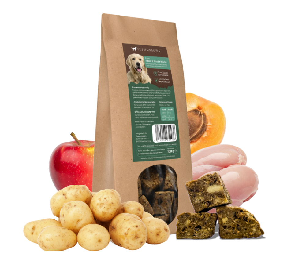 Snacks Huhn & Fruchtwürfel - 100g