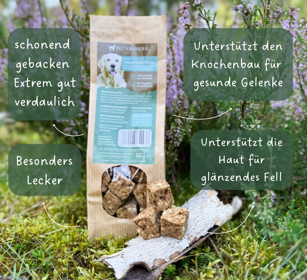 Snacks Huhn & Fruchtwürfel - 100g